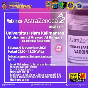 Vaksinasi AstraZeneca UNISKA