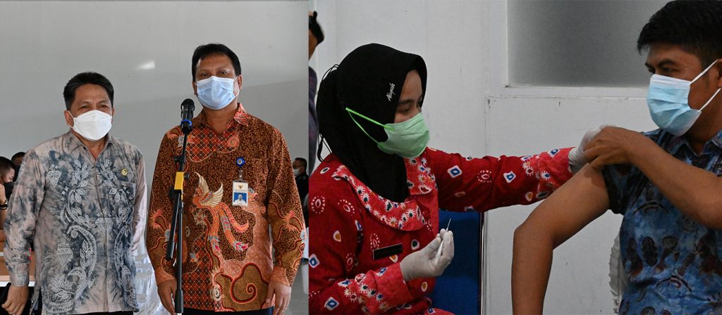 Vaksinasi Covid-19 UNISKA MAB Banjarmasin Kerjasama BPTD XV Kalimantan Selatan dan POLDA Kal-Sel